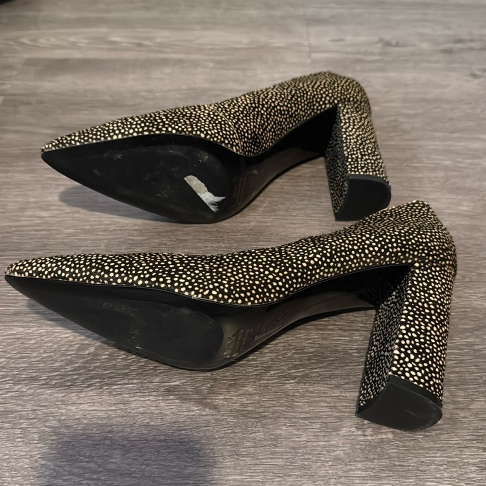 Banana Republic Real Fur Animal Print Pointed Toe Pumps - Picture 3 of 11